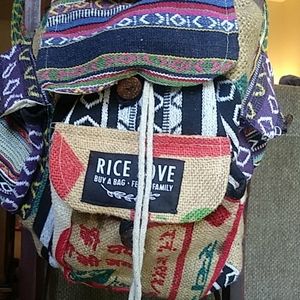 Rice Love handmade boho/festival bag